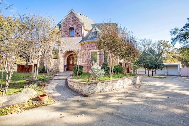 view of front of home featuring a garage