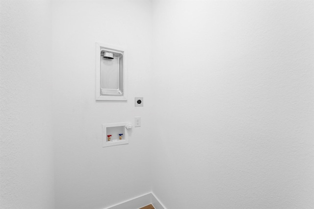 laundry room featuring hookup for an electric dryer and hookup for a washing machine