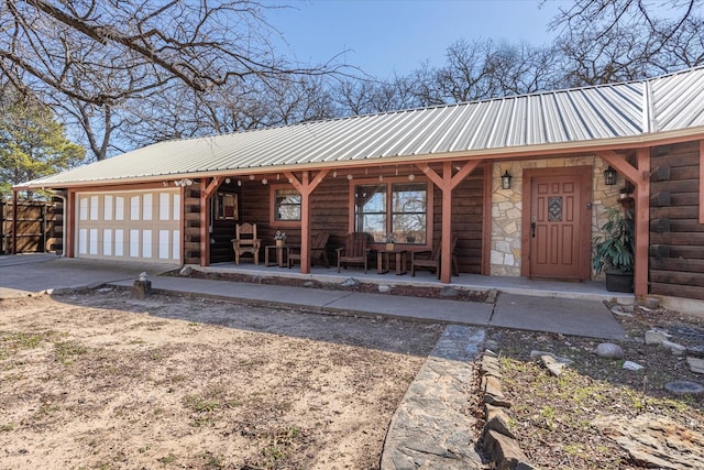 view of front of home with a porch