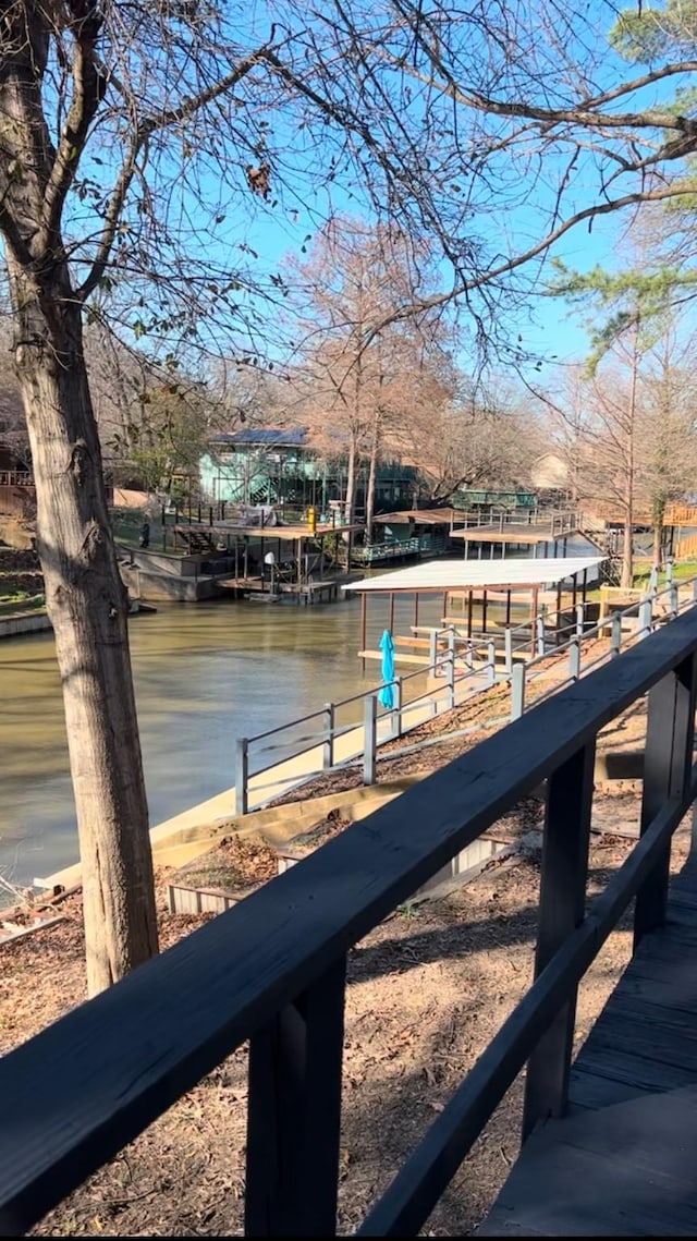 view of yard with a water view