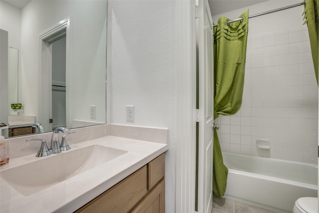 1145 Queensdown Way, Forney, TX 75126 - bathroom featuring vanity, tile patterned floors, toilet, and tub / shower combination