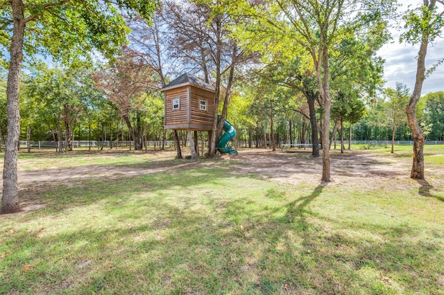 view of yard featuring a playground