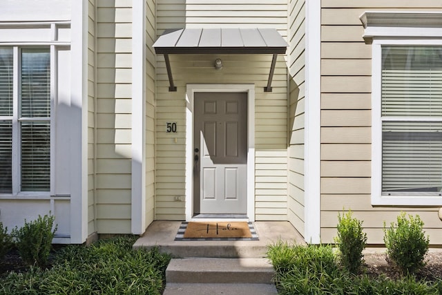 view of doorway to property