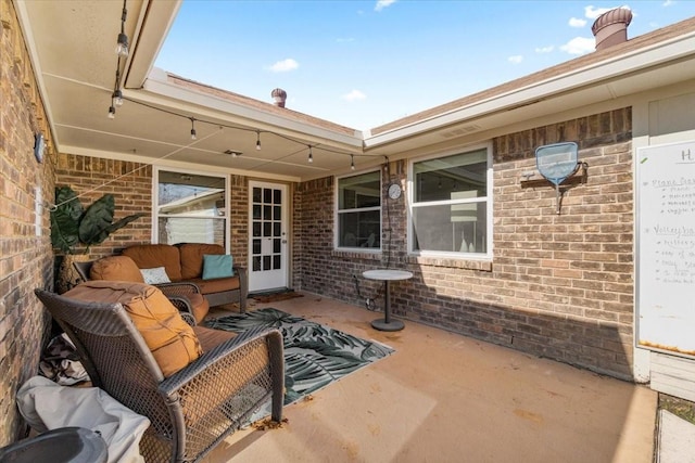 view of patio with an outdoor hangout area