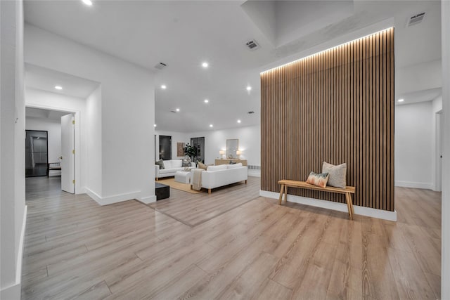 interior space with light wood-type flooring