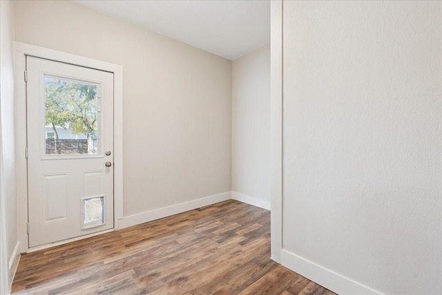 entrance foyer with hardwood / wood-style flooring