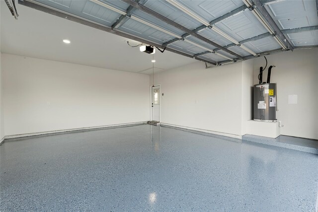 6292 Candy Oak Ct, Royse City, TX 75189 - garage with a garage door opener, water heater, and recessed lighting