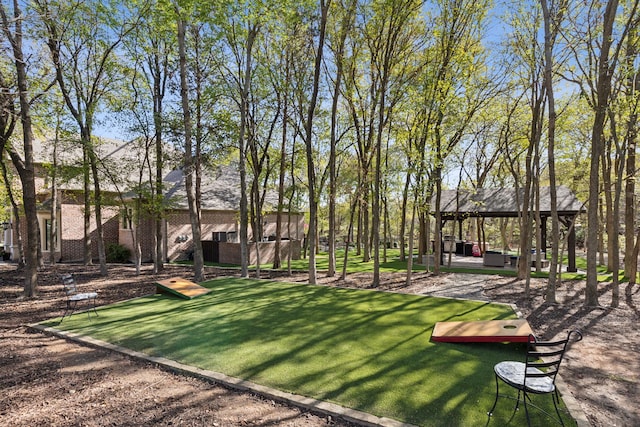 view of yard featuring a gazebo