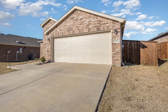 garage with central AC