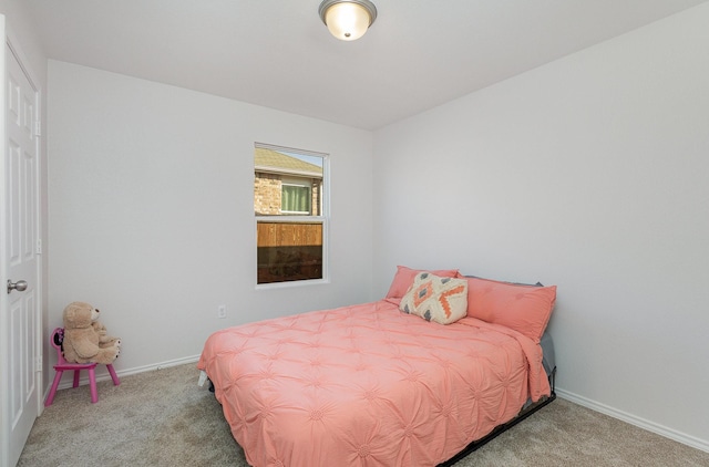 bedroom with carpet