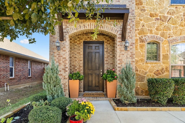 view of doorway to property