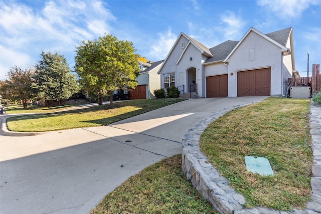 view of front of home with a front yard