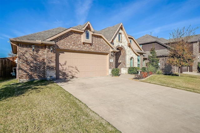 view of front of property featuring a front yard