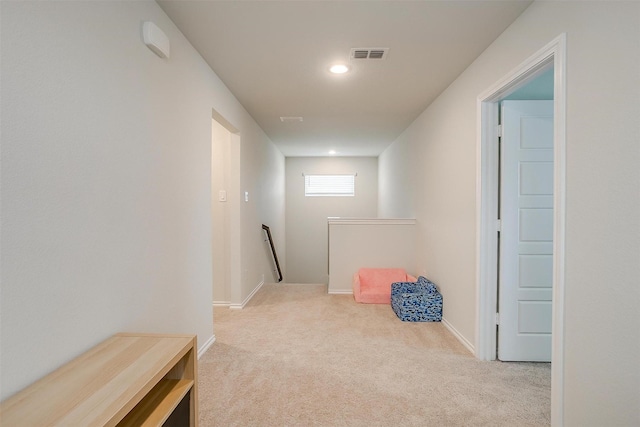 333 Pasture Dr, Midlothian, TX 76065 - hallway featuring an upstairs landing, carpet floors, and recessed lighting