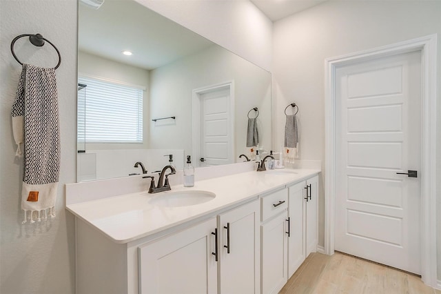333 Pasture Dr, Midlothian, TX 76065 - full bath with double vanity and wood finished floors