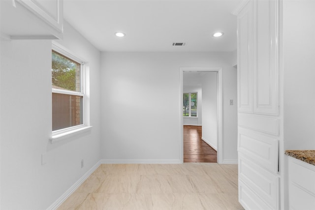 empty room featuring light hardwood / wood-style flooring