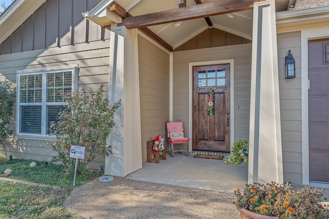 view of doorway to property