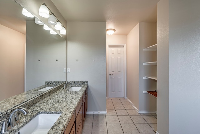 bathroom featuring vanity and tile patterned floors