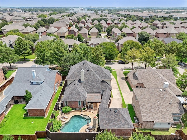2543 Sir Tristram Ln, Lewisville, TX 75056 - aerial view of residential area with a pool area