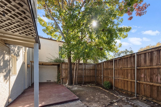 exterior space featuring a deck