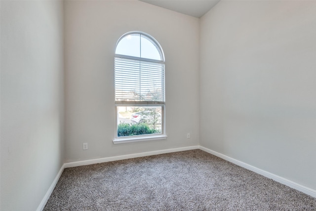 unfurnished room with carpet floors