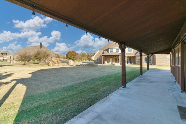 view of yard featuring a patio