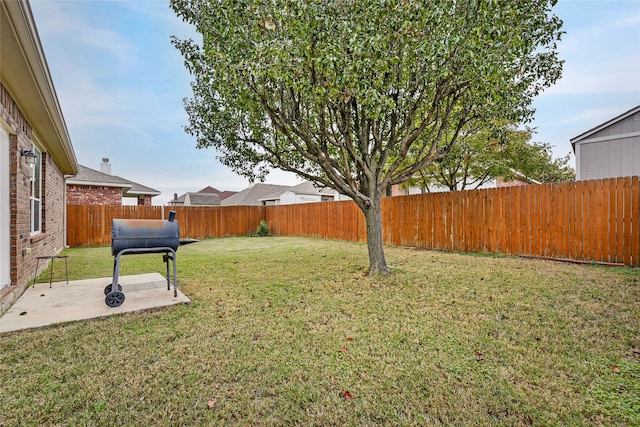 view of yard featuring a patio