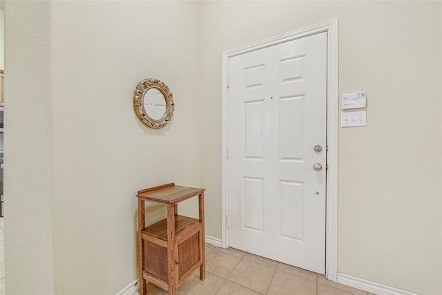 view of tiled foyer