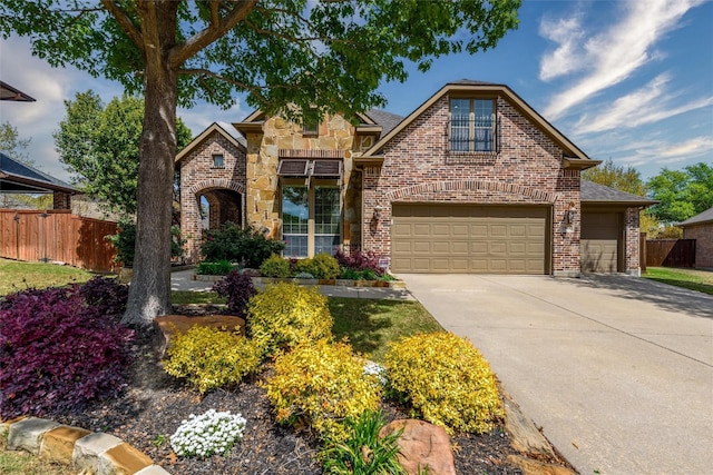 view of front of home featuring a garage