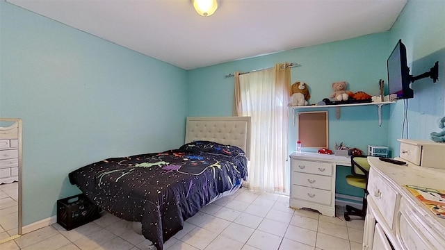 view of tiled bedroom