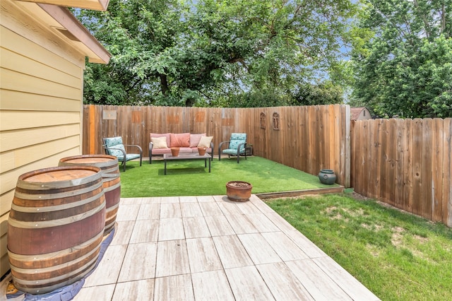 view of patio featuring outdoor lounge area