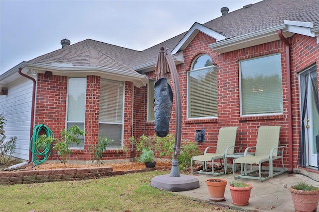 view of front of house with a patio