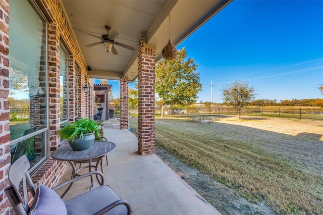 117 Woodland Dr, Krugerville, TX 76227 - view of patio featuring a ceiling fan