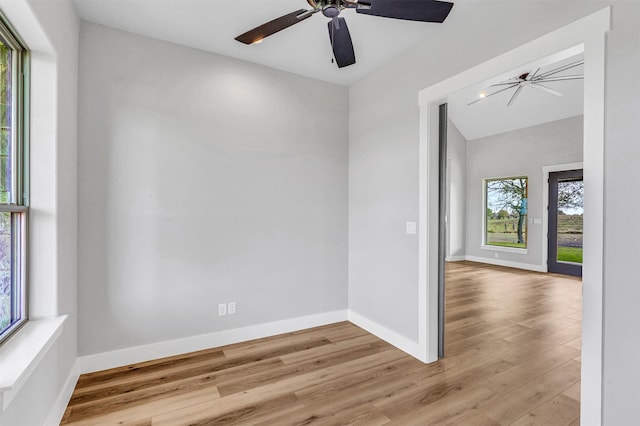 empty room featuring light hardwood / wood-style flooring