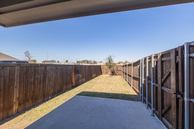 view of yard featuring a patio area