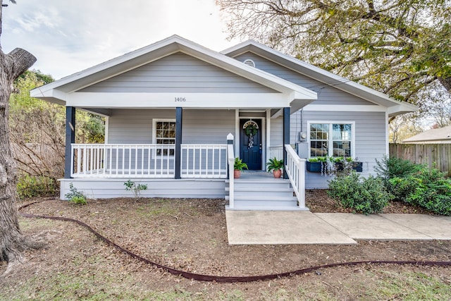 bungalow-style house featuring a porch