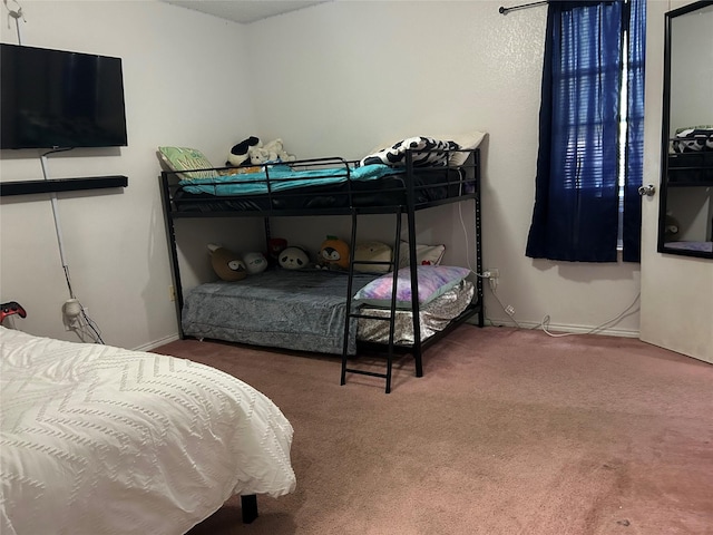 bedroom with carpet floors