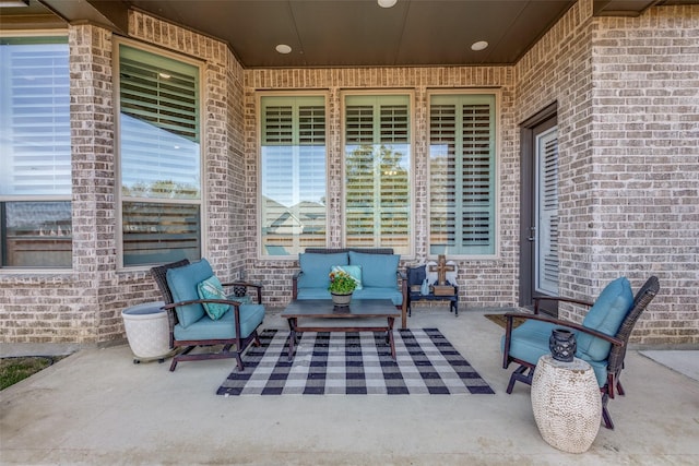 view of patio / terrace with an outdoor hangout area