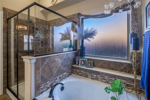 bathroom with vanity and walk in shower