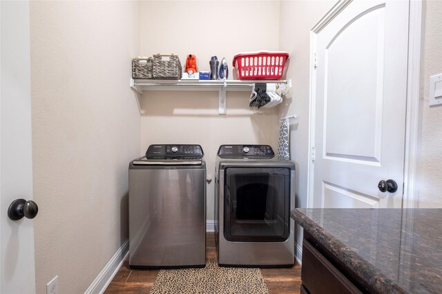 laundry area with separate washer and dryer