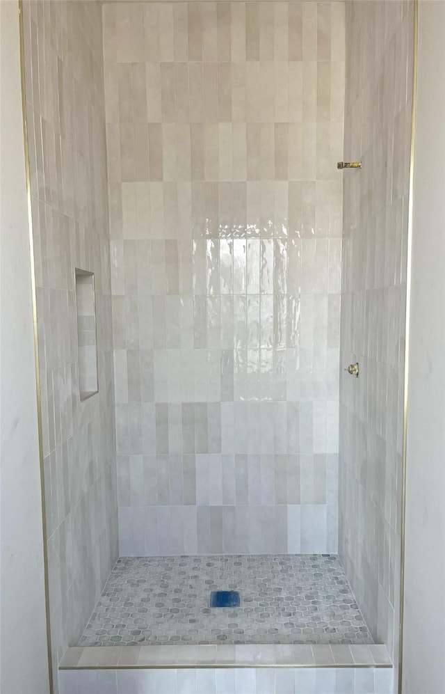 full bathroom with tiled shower