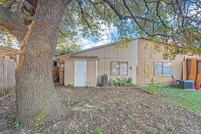 view of outbuilding with central AC unit