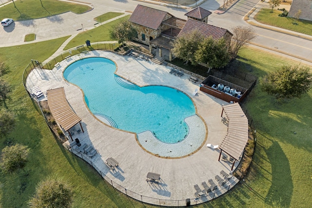 view of pool with a patio area