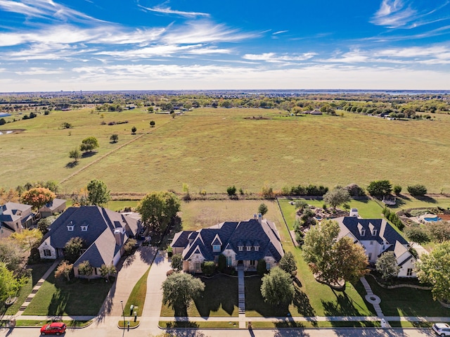 aerial view with a rural view