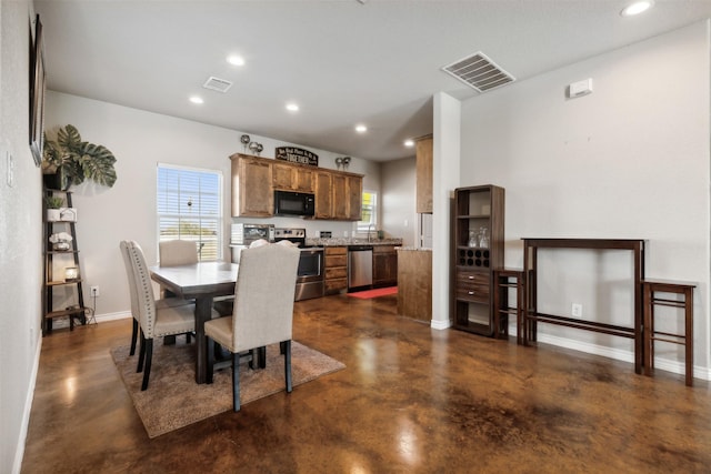 view of dining space