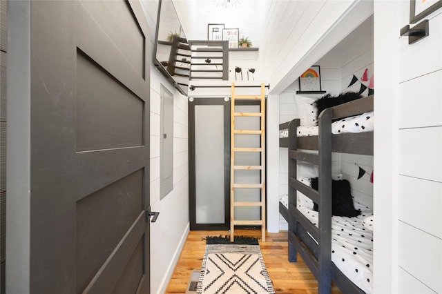 walk in closet featuring hardwood / wood-style flooring