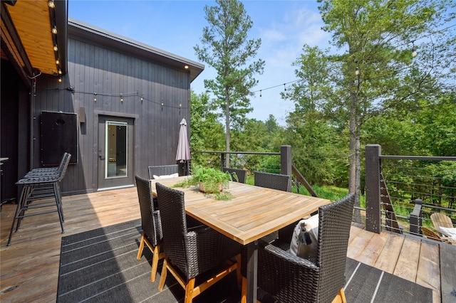 view of wooden deck