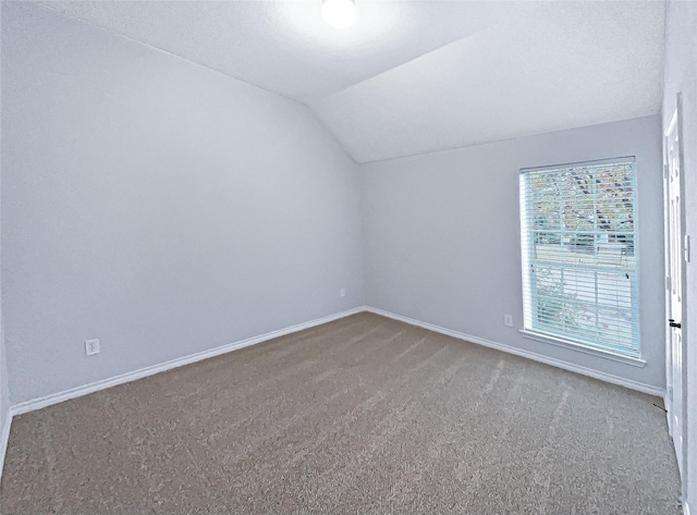 bonus room with carpet and lofted ceiling