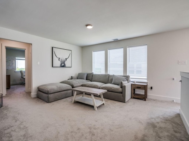 view of carpeted living room