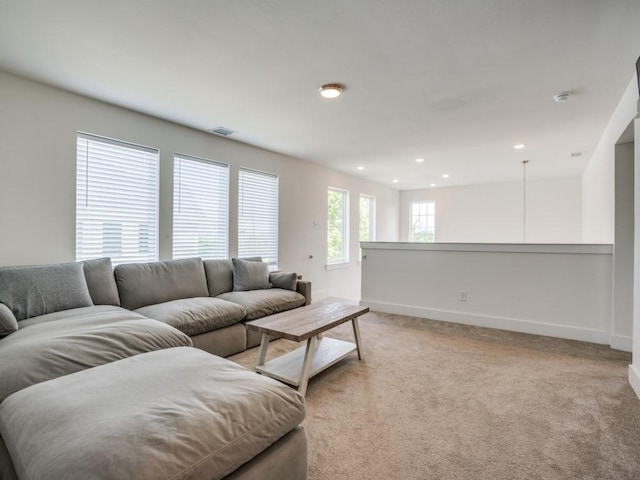 view of carpeted living room